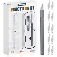 Exacto-12-Piece Set Precision Knife Set, Equipped with Aluminum Handle (Blade Installed), 10 Sharp B