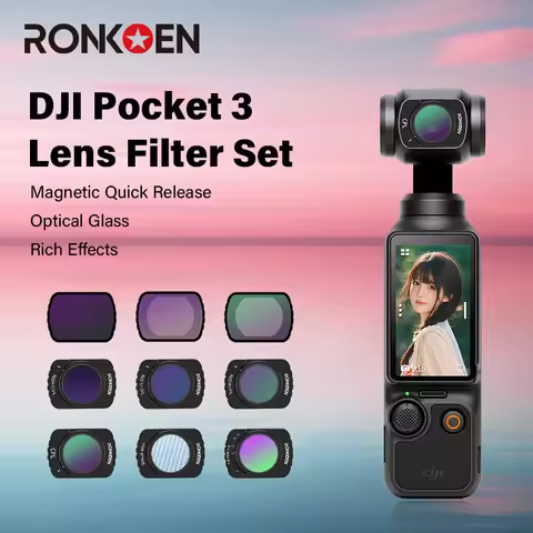 Ronkoen For DJI OSMO Pocket 3 Magnetic ND/CPL Filter Set Creator Combo Accessories, Action Camera Ne
