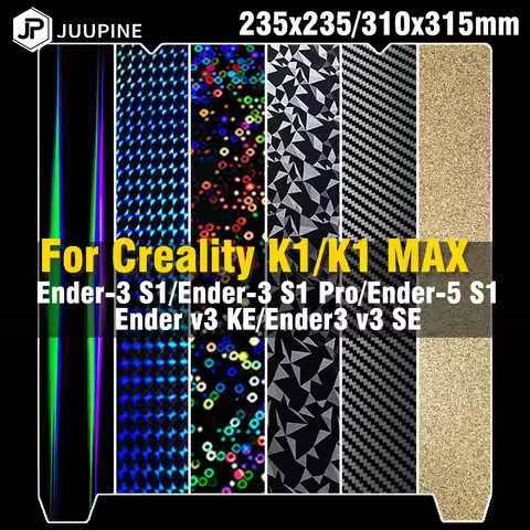 H1H 235x235 Bed 310x315 Build Plate For Creality K1 Max K1 Pei Plate Ender 3 S1 Spring Steel Magneti