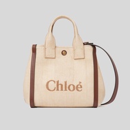 CHLOE Small Chloe Carry Tote Bag In Raffia Effect Fibres Hot Sand CH25US911P1924P