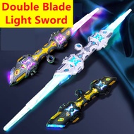 (Light & Sound Effect) 6016 Double Blade Extendable Transform Sword USB Charge Kids Sound Effect Fun