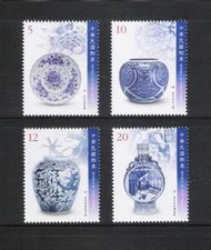 中華郵政套票 民國103年 特610 古物郵票-青花瓷 (1127~1129) ~ 套票 小型張 護票卡 首日封 雙連張