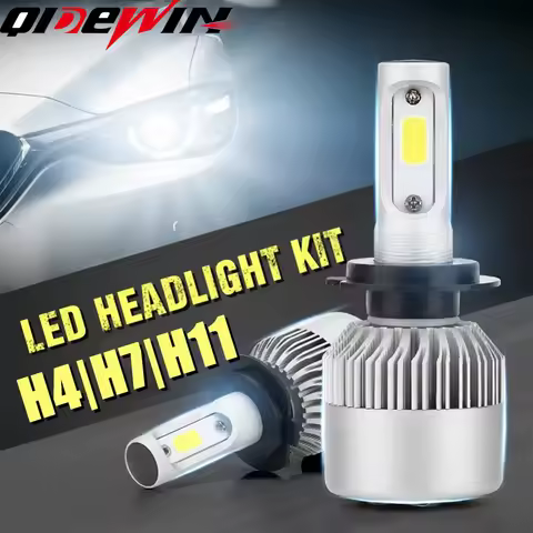 Car S2 Headlight Bulbs LED H1 H7 H4 9005 9006 Auto 75W 8000LM 6500K No Error Lamp Low High Beam 9-36