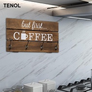 [TENOL] Coffee Mug Holder Mug Cup Rack Wall-mounted Utensil Rack Hanging Shelf Decor Collection Coff