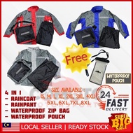 Rain Coat Motorcycle PREMIUM QUALITY Waterproof Baju Hujan Waterproof (S TO 8XL) Rain Coat for Men B