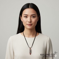 MATA DZI STONE NECKLACE 9 WHITE TIBET EYES