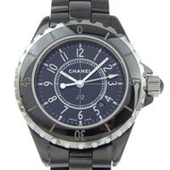Pre-owned CHANEL J12 watch, H0682, ceramic, quartz movement, analog display, black dial, J12, women'
