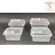 Square Disposable Plastic Food Container SQ250 / SQ450 [ 50sets± ]