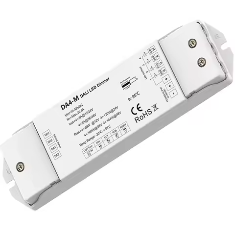 DA4-M LED Controller4CH CV DALI Dimmer 12-48V 1 Address DT8 DT6/PWM Dimming controller for Single Co