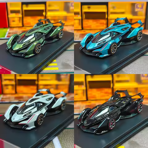 LMF 1/64 Scale V12 Vision GT Red Diecast Car Model Collection