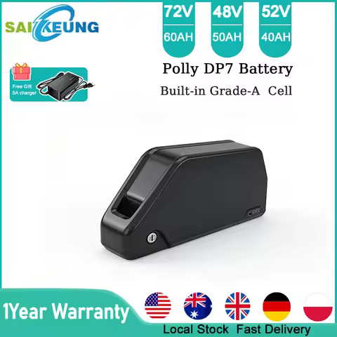 Hailong Electric Bike Down Tube 48v 52 60 72v 50 60ah Polly DP7 21700 Lithium Battery 20ah 25 30ah 4