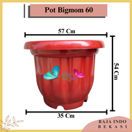 Pot Big Mom 60 Cm Merah Bata  Pot Plastik Bunga Tanaman Pot Big Mom Jumbo Besar Tebal Murah Grosir Pot Jumbo Besar Pot Tanaman