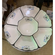 Sun Flower Dinnerware Set, Ceramic Diameter 46cm - Luxurious Ancestor Offering Tray Set