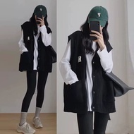 Spring Autumn Knitted Jacket Women Plus Size Preppy Style Loose Outer Layered Pocket Knitted Cardiga