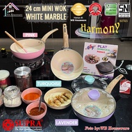 New SUPRA Harmony pan 24cm white marble Non-Stick/mini wok/stir wok pan/Cooking pan/Frying pan