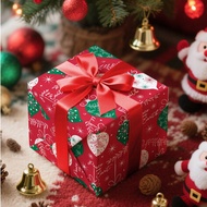 1 Roll + 43cm*500 Cm (17 Inches *16.4 Feet) + Christmas Gift Wrapping Paper + Peace On Earth + Red C