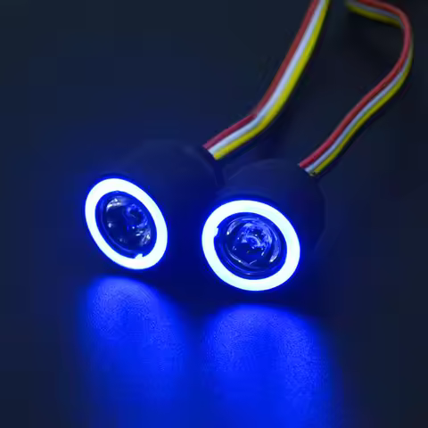 RC Car Parts 1/10 RC Remote Control Model Cars Crawler Modified Upgrade LED Headlight 20MM Angel Eye