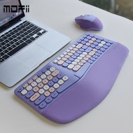 MOFII NOMI USB Receiver Wireless Keyboard and Mouse Set with Leather Wrist Rest Gaming Keyboard Mice