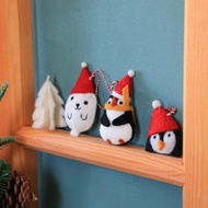 羊毛氈聖誕吊飾 小海豹/小企鵝
