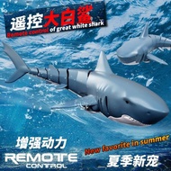 遙控鯊魚充電動可下水仿真會搖擺的巨齒鯊模型遙控船兒童玩具男孩