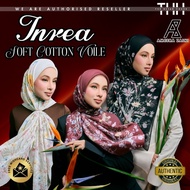[ AZ INREA ] by Ameera Zaini Premium Soft Cotton Voile Printed Bawal Bidang 47 + Free Pouch Bag