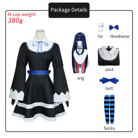 Anime Panty & Stocking with Garterbelt Younger Sister Anarchy Stocking Cosplay Costume Gothic Maid L