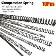 114OMYZUSHOP 10Pcs Compression Spring, Y-type 0.3 0.4 0.5 0.6 0.7 0.8 1mm Long Coil Spring,  Length 