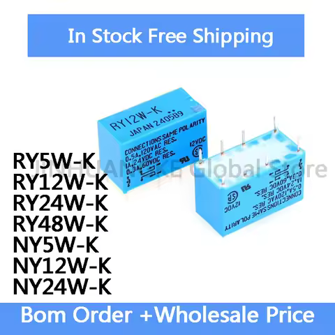 10pieces RY5W RY5W-K RY12W RY12W-K RY24W RY24W-K RY48W RY48W-K NY5W-K NY12W-K NY24W-K Relay Module i