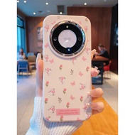 เคส Honor X9B X9A 5G เคส Honor 90 5G เคส Honor 200 Pro กันกระแทกซิลิโคนเนื้อนิ่มดอกทิวลิปพร้อมกรอบเล