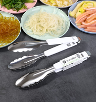 A24- 食品夾子 不鏽鋼多用途料理夾 煮食夾 防燙手燒烤肉夾 食品麵包夾 夾菜鉗