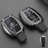 ฝาครอบเคสกุญแจรีโมทรถยนต์โลหะผสมสังกะสีสำหรับ Benz Maybach S580 A-B-C-M-CLA-CLS-E-G-GLB-GLE-R-SL Cla