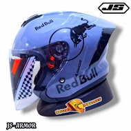 HELMET HANDSOME PACKAGEJS Armor RED-BULL SPOILER 3D - PREMIUM SNI/ HELMET JS /Original MEN'S HELMET 