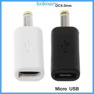 KOK Home Office Laptop Charging Connector Micro USB to for DC 4 0x1 7mm Plug Power Adapter Computer Accessories