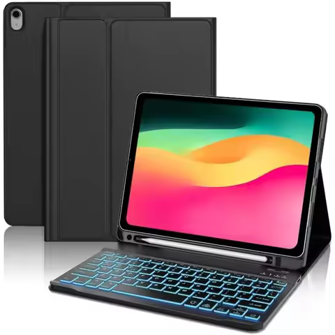 Case with Keyboard for iPad 11 11th Generation A16 Magnetic Backlight Keyboard for iPad 10th 11th Ge