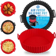 20.5/22cm Air Fryers Oven Baking Silicone Mat round Tray Fried Pizza Chicken Basket Mat Replacemen G