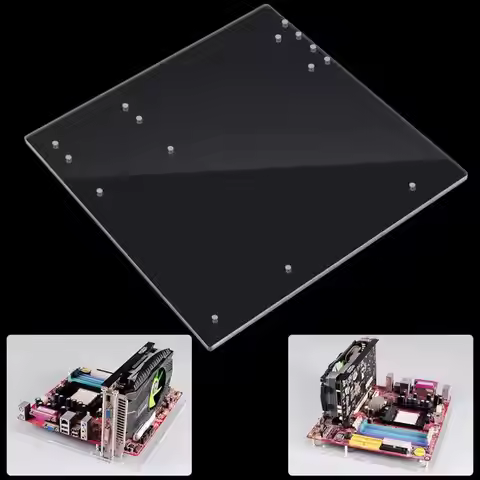 Computer Motherboard Base Stand Transparent Computer Bracket Acrylic Open Frame Computer Case For AT
