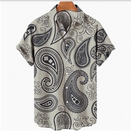 Loose Fit Animal Print Button up Digital Shirt 3D Animal Design Breathable Casual Mens Shirt Short S