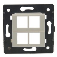 【Special offer】 Eu French Style 4 Keystone Ports Wall Plate