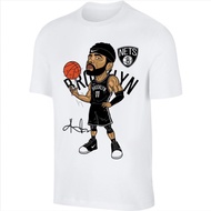 Kaos Tshirt Basket NBA Kyrie Irving Karikatur / Caricature white