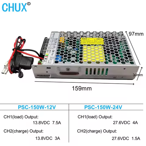 CHUX UPS Battery Charger Switching Power Supply PSC 150W AC to DC SMPS With Fuse Protection 13.8V 27