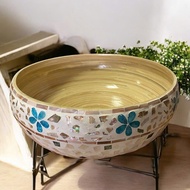 35cm mother-of-pearl mosaic basin for soaking hands and feet, nourishing hair, beautiful decor