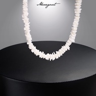Meaeguet Shell Surfer Necklace For Men Puka Shell Necklace Surfer Beach Shell Necklace Coconut Beads