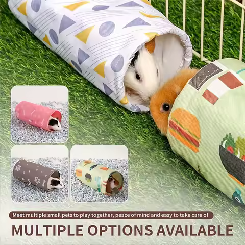 Guinea Pig Hamster Tunnel Hideout and Hammock Corner Hideout Toys for Guinea Pigs Ferrets Tunnel Dut