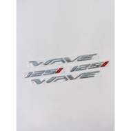 Bộ tem dán xe chữ Wave 125i nổi mẫu Wave Thái hàng cao cấp có sẵn keo dán