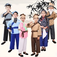 Children Fool Moving Mountain Performance Costume Compassionate Farmer Performance Costume Farmer's 