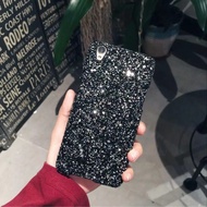 casing hp glitter case iphone 6 6 plus 7 7 plus 8 8 plus - polos (hitam)