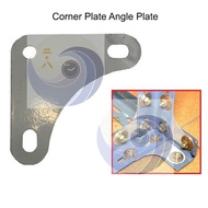 [ 1 PCS ] Corner Plate / Angle Plate for Slotted Angle Rack Bar / Bracket Siku Besi Rak Lubang / BOLT &amp; NUT