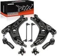 Frankberg 2 x Suspension Arm + 2 x Tie Rod End + 2 x Front Coupling Rods Compatible with Fabia I 6Y2