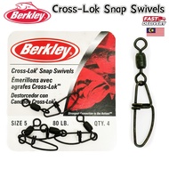 Berkley Cross-Lok Snap Swivel Fishing Barrel Stainless Steel Connector Pin Fishing Snap Pin Casting 