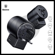 Baseus Universal Travel Adapter Plugs Dual Usb Port Charger